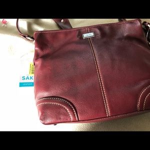 Sack purse- burgundy